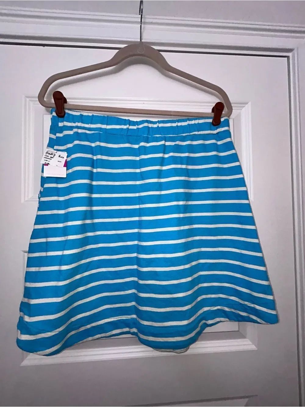 New, Fresh Produce Avery Weekender Stripe Print Elastic Waistband Skirt